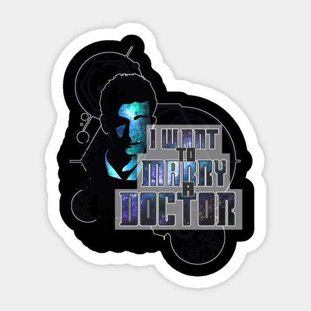 Marry a Doctor Tennant Sticker by RileyRiot